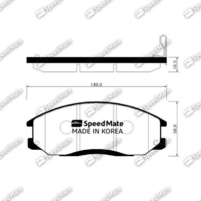 Комплект гальмівних накладок, дискове гальмо   SM-BPH027   SpeedMate