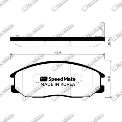 Комплект гальмівних накладок, дискове гальмо   SM-BPH036   SpeedMate