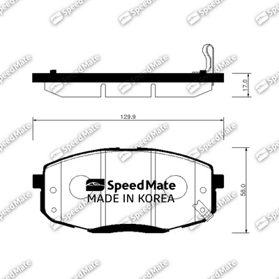 Комплект тормозных колодок, дисковый тормоз   SM-BPH043   SpeedMate
