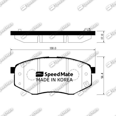 Комплект тормозных колодок, дисковый тормоз   SM-BPH046   SpeedMate