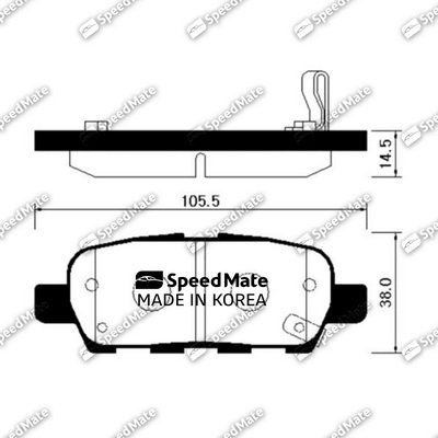 Комплект тормозных колодок, дисковый тормоз   SM-BPS009   SpeedMate
