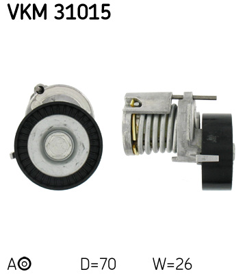 Натяжний ролик, поліклиновий ремінь   VKM 31015   SKF