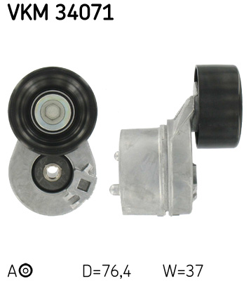 Натяжний ролик, поліклиновий ремінь   VKM 34071   SKF