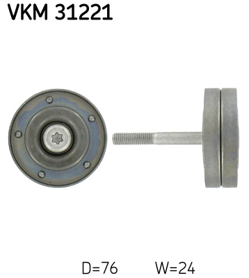 Відвідний/напрямний ролик, поліклиновий ремінь   VKM 31221   SKF