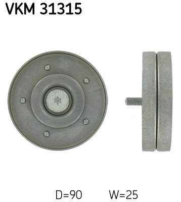 Відвідний/напрямний ролик, поліклиновий ремінь   VKM 31315   SKF