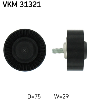 Відвідний/напрямний ролик, поліклиновий ремінь   VKM 31321   SKF