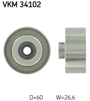 Відвідний/напрямний ролик, поліклиновий ремінь   VKM 34102   SKF