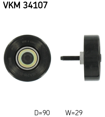 Відвідний/напрямний ролик, поліклиновий ремінь   VKM 34107   SKF