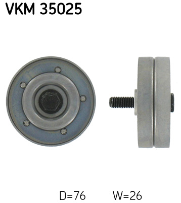 Паразитный / ведущий ролик, поликлиновой ремень   VKM 35025   SKF