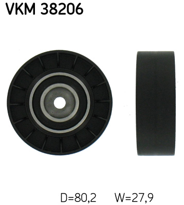 Паразитный / ведущий ролик, поликлиновой ремень   VKM 38206   SKF