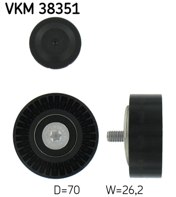 Паразитный / ведущий ролик, поликлиновой ремень   VKM 38351   SKF
