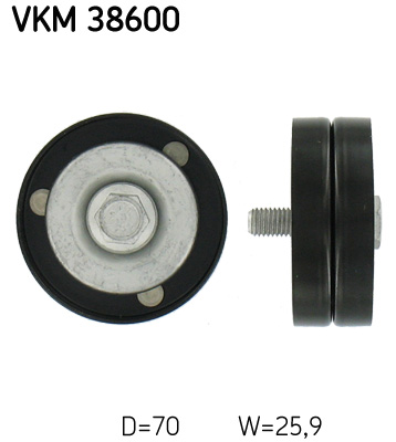 Відвідний/напрямний ролик, поліклиновий ремінь   VKM 38600   SKF