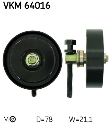 Відвідний/напрямний ролик, поліклиновий ремінь   VKM 64016   SKF