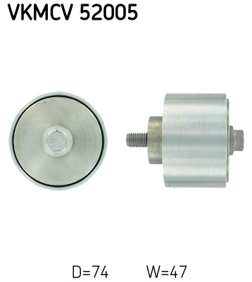 Відвідний/напрямний ролик, поліклиновий ремінь   VKMCV 52005   SKF