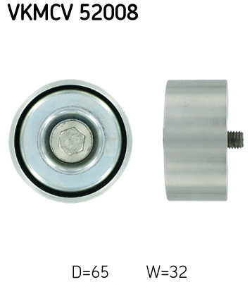 Відвідний/напрямний ролик, поліклиновий ремінь   VKMCV 52008   SKF