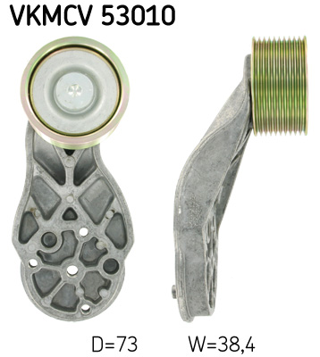 Відвідний/напрямний ролик, поліклиновий ремінь   VKMCV 53010   SKF