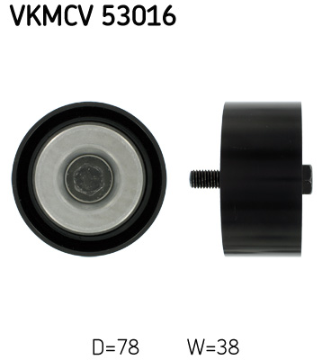 Відвідний/напрямний ролик, поліклиновий ремінь   VKMCV 53016   SKF