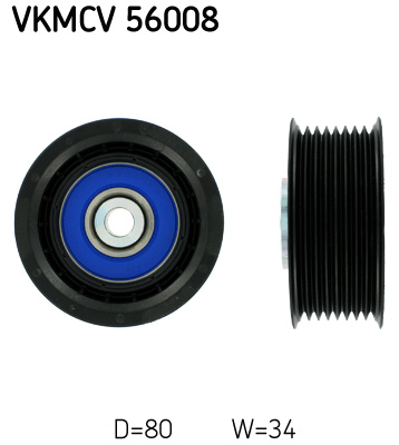 Відвідний/напрямний ролик, поліклиновий ремінь   VKMCV 56008   SKF