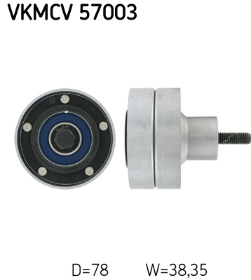 Відвідний/напрямний ролик, поліклиновий ремінь   VKMCV 57003   SKF