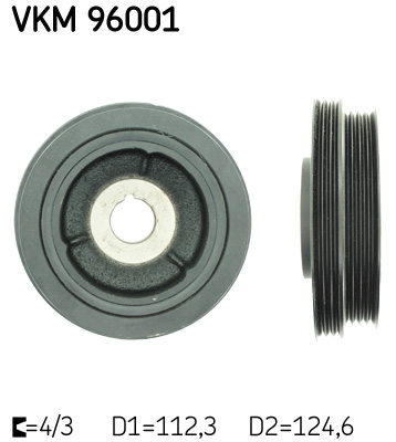 Ременный шкив, коленчатый вал   VKM 96001   SKF
