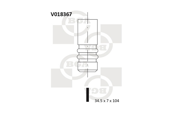Впускний клапан   V018367   BGA