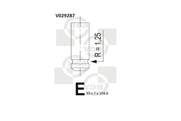 Впускной клапан   V029287   BGA