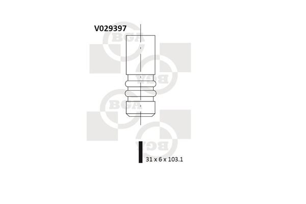 Впускной клапан   V029397   BGA