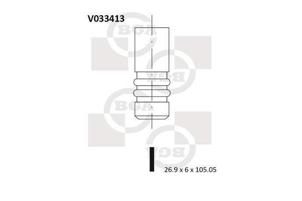 Впускний клапан   V033413   BGA