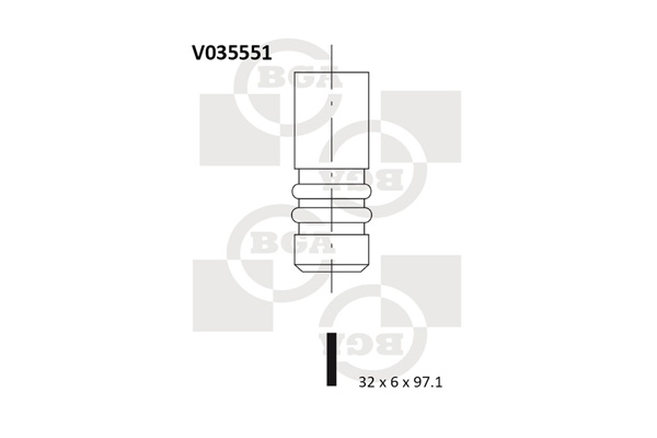 Впускний клапан   V035551   BGA