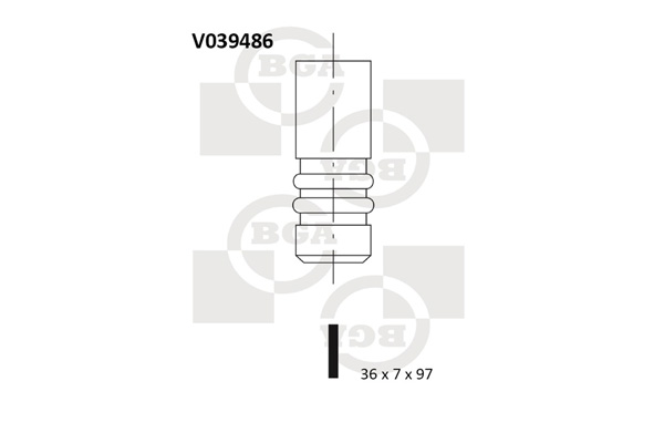 Впускной клапан   V039486   BGA