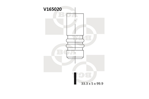 Впускной клапан   V165020   BGA