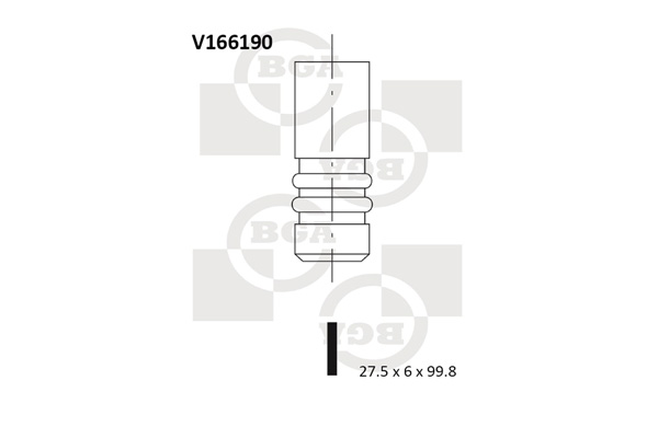 Впускной клапан   V166190   BGA