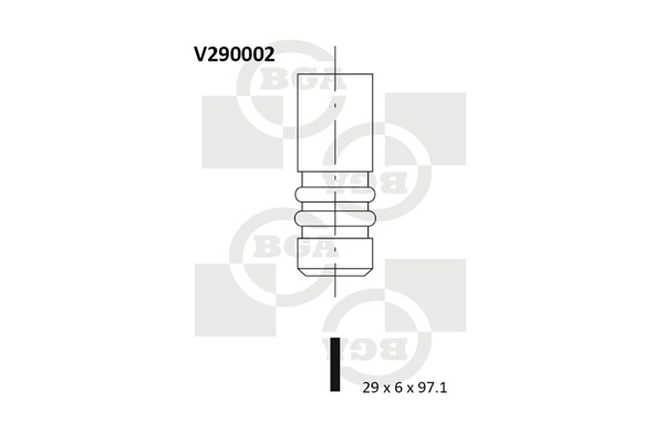 Впускной клапан   V290002   BGA