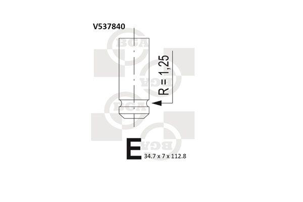 Впускний клапан   V537840   BGA