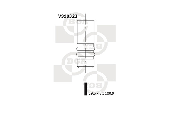 Впускний клапан   V990323   BGA