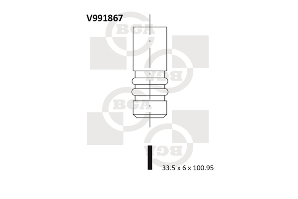 Впускной клапан   V991867   BGA