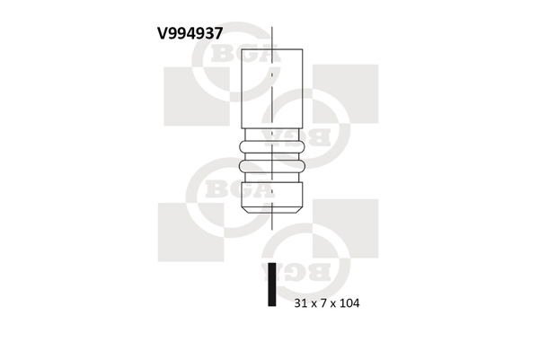 Впускной клапан   V994937   BGA
