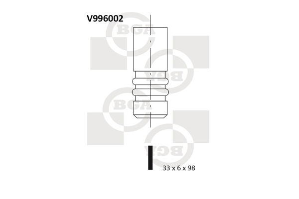 Впускний клапан   V996002   BGA