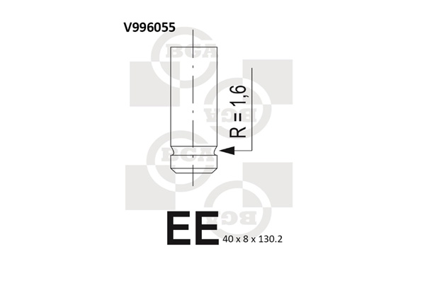 Впускний клапан   V996055   BGA