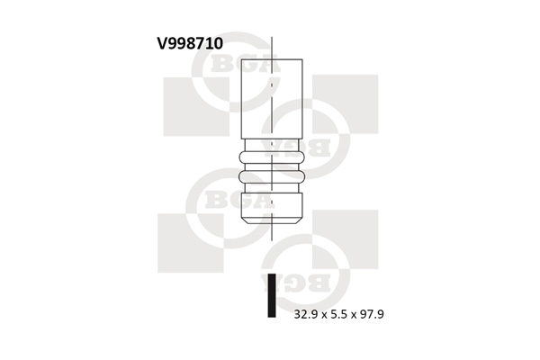Впускний клапан   V998710   BGA