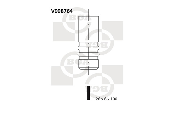 Впускной клапан   V998764   BGA
