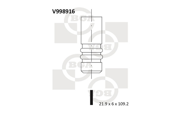 Впускний клапан   V998916   BGA