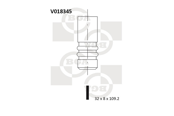 Випускний клапан   V018345   BGA