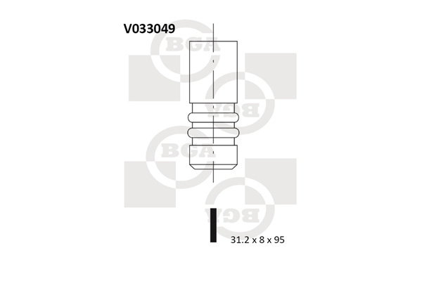 Випускний клапан, BGA, V033049