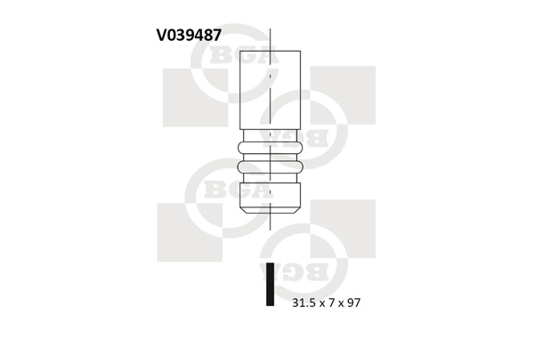 Випускний клапан   V039487   BGA