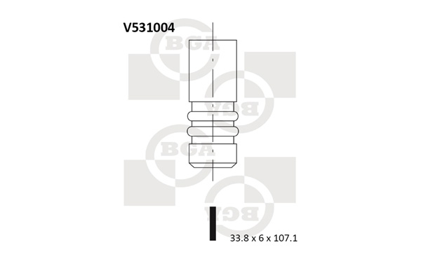 Випускний клапан   V531004   BGA