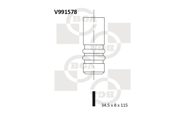 Випускний клапан   V991578   BGA