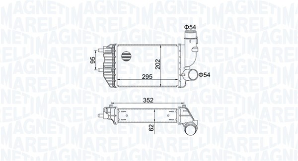 Охолоджувач наддувального повітря   351319205000   MAGNETI MARELLI