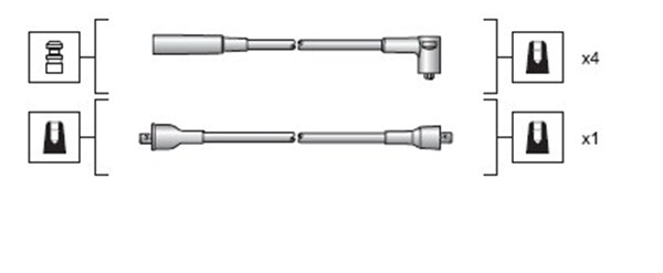 Комплект проводів високої напруги   941318111023   MAGNETI MARELLI