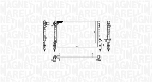 Радиатор, охлаждение двигателя   350213180000   MAGNETI MARELLI